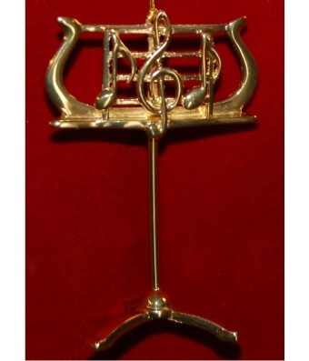 Sheet Music Stand Conductor Christmas Ornament Personalized FREE at PersonalizedOrnamentsMarket.com by Russell Rhodes