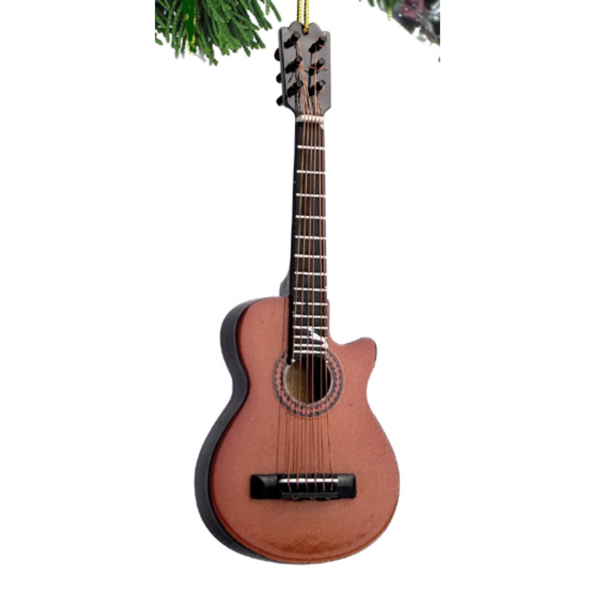 Acoustic Guitar Hand Crafted Wood Christmas Ornament Personalized FREE at PersonalizedOrnamentsMarket.com by Russell Rhodes