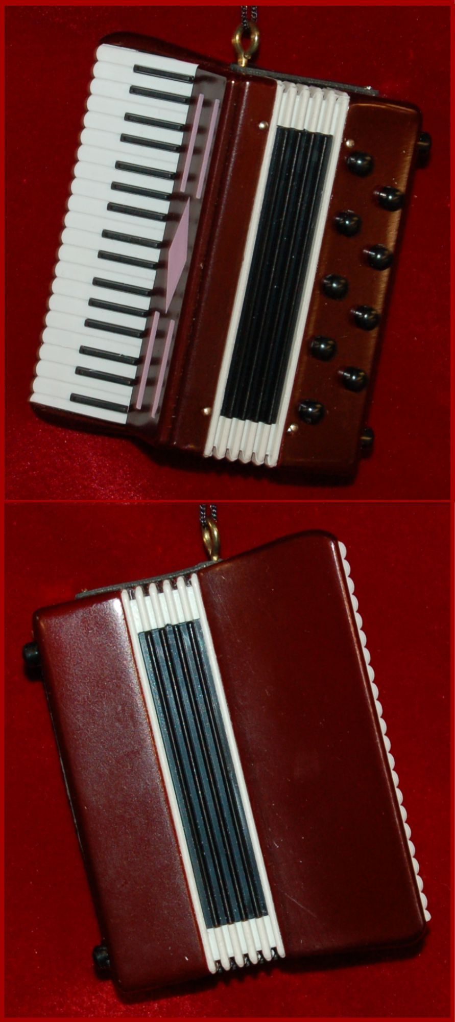 Accordion Personalized Christmas Ornament Personalized FREE at PersonalizedOrnamentsMarket.com by Russell Rhodes