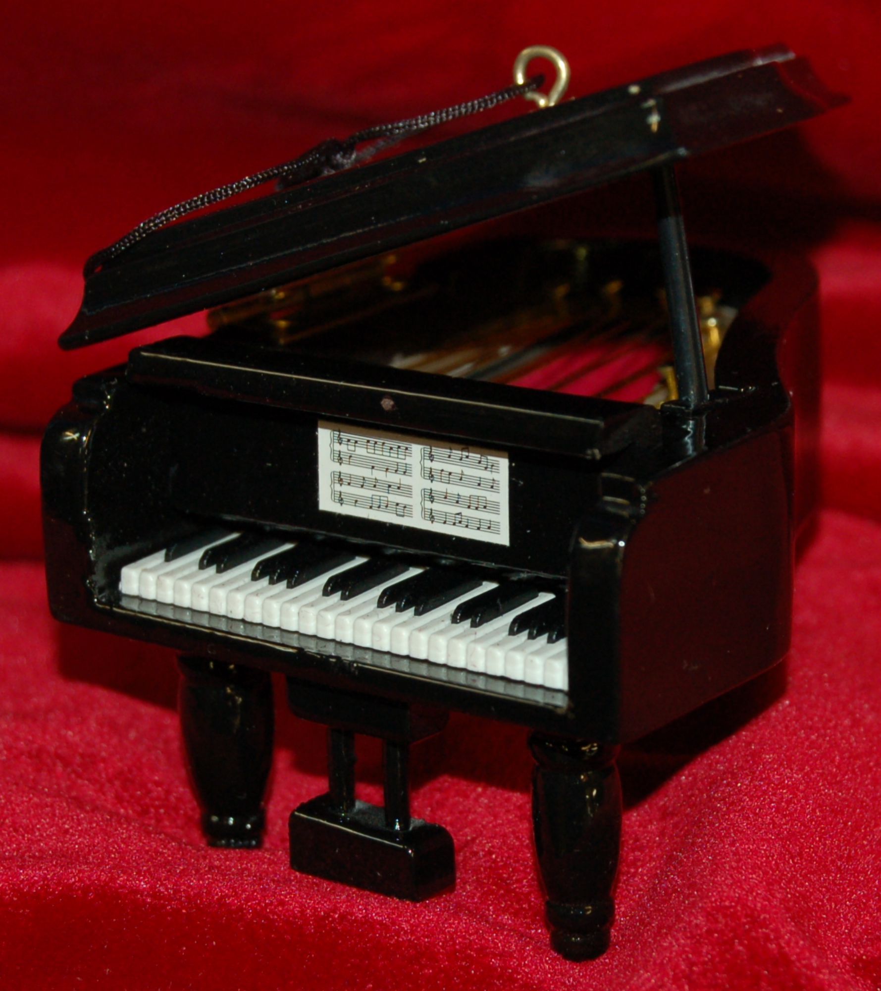 Piano Hand Crafted Wood Christmas Ornament Personalized FREE at PersonalizedOrnamentsMarket.com by Russell Rhodes