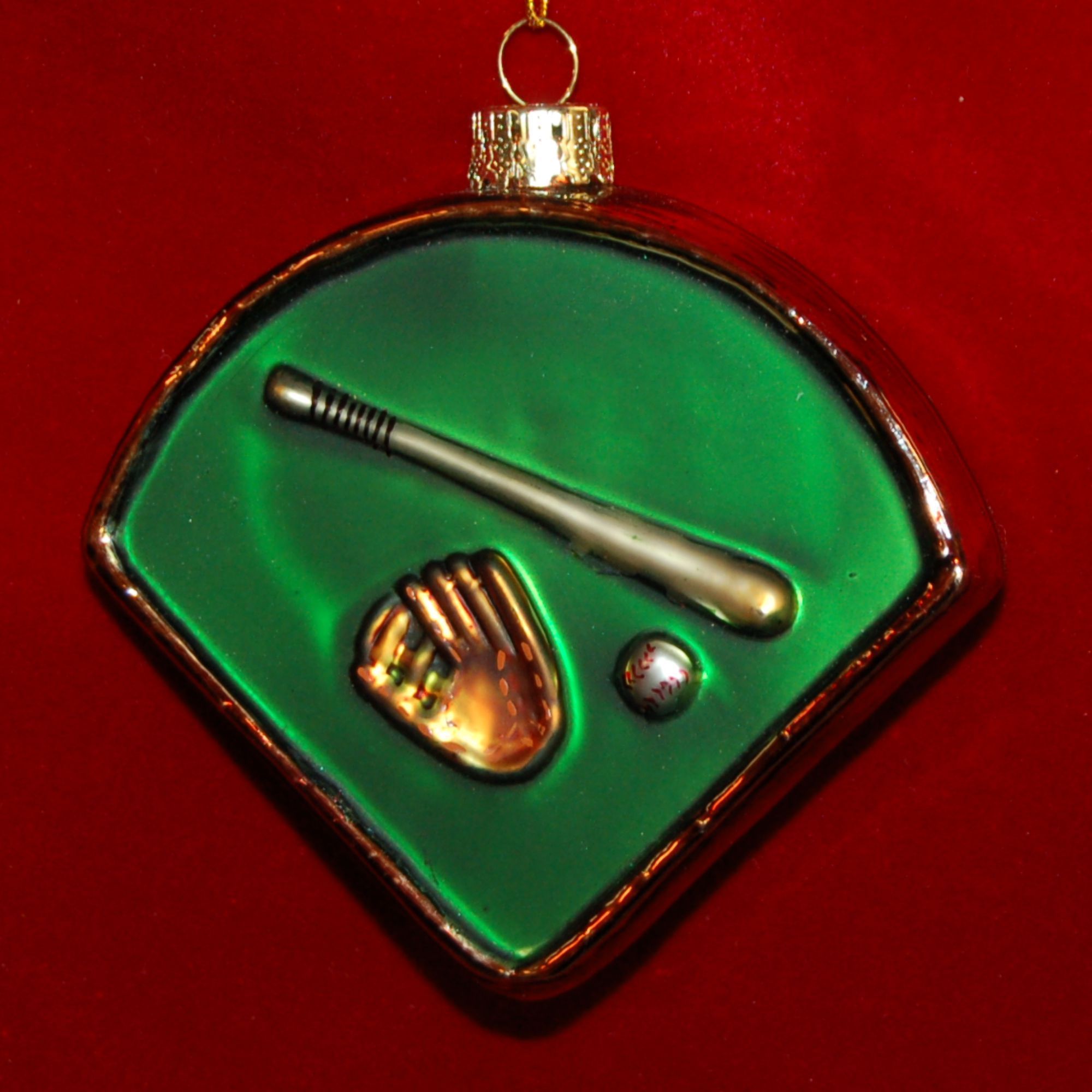 Field of Dreams: Baseball Christmas Ornament Personalized FREE at PersonalizedOrnamentsMarket.com by Russell Rhodes