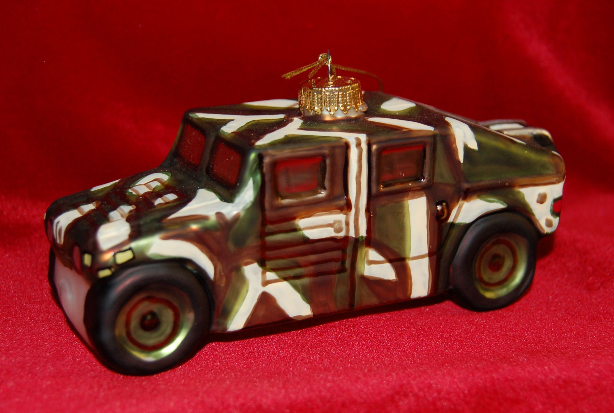 Army Humvee Christmas Ornament Personalized FREE at PersonalizedOrnamentsMarket.com by Russell Rhodes