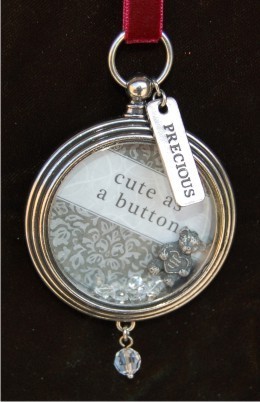 Cute as a Button Locket Personalized FREE at PersonalizedOrnamentsMarket.com by Russell Rhodes