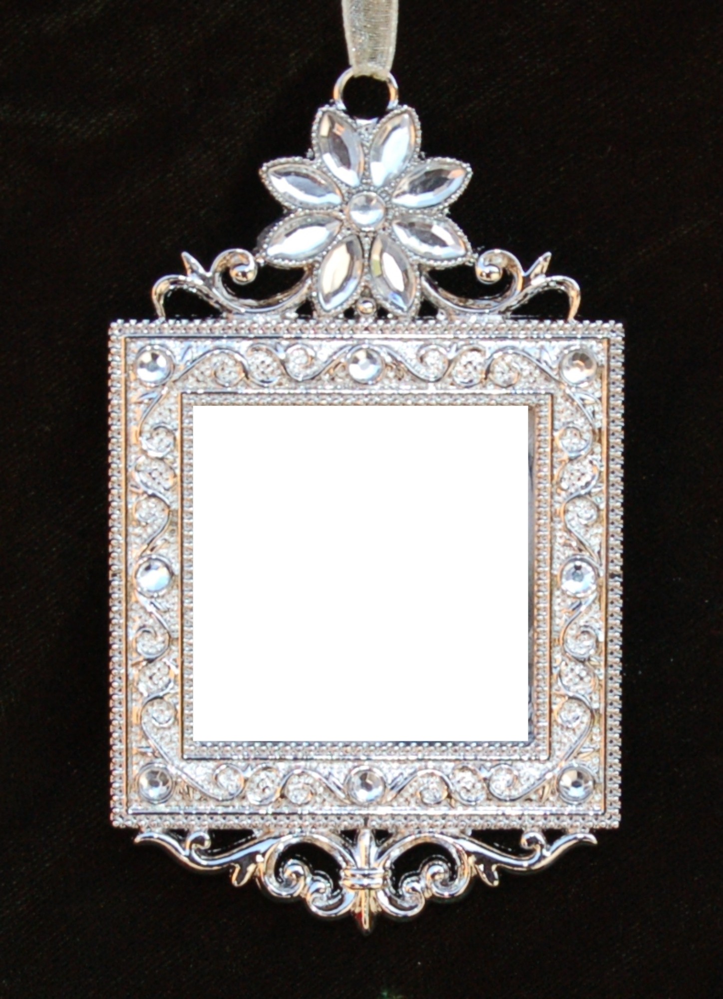 Bejewelled Frame Christmas Ornament Personalized FREE at PersonalizedOrnamentsMarket.com by Russell Rhodes