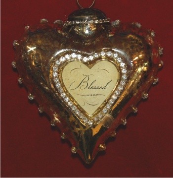 You are Blessed Art Heart Personalized Christmas Ornament Personalized FREE at PersonalizedOrnamentsMarket.com by Russell Rhodes