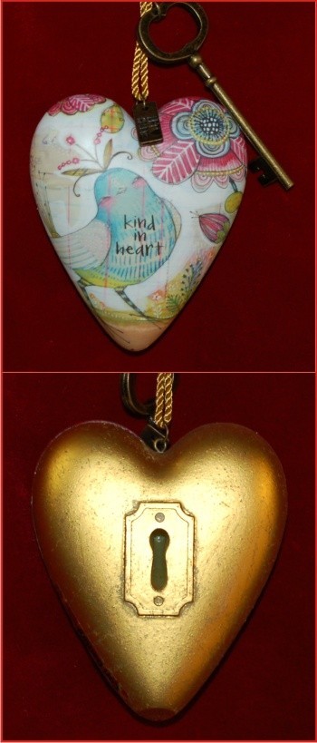 Kind in Heart Art Heart Personalized Christmas Ornament Personalized FREE at PersonalizedOrnamentsMarket.com by Russell Rhodes