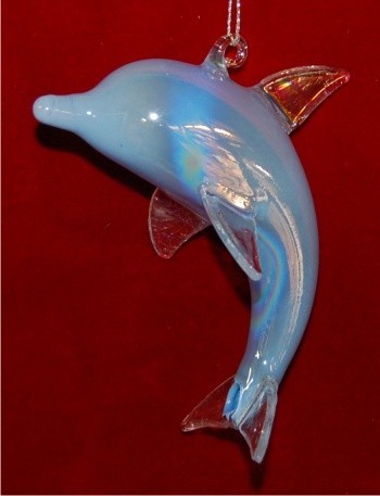 Leap for Joy Dolphin Personalized Christmas Ornament Personalized FREE at PersonalizedOrnamentsMarket.com by Russell Rhodes