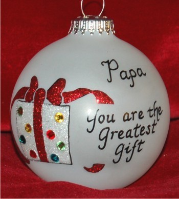 Very Special Grandpa, Granddad, Grandfather Christmas Ornament Personalized FREE at PersonalizedOrnamentsMarket.com by Russell Rhodes