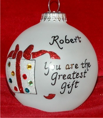 Very Special Grandson Christmas Ornament Personalized FREE at PersonalizedOrnamentsMarket.com by Russell Rhodes