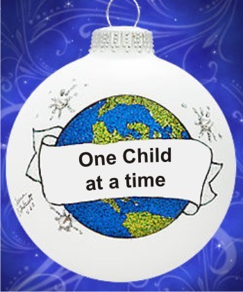 Education: One Child at a Time Christmas Ornament Personalized FREE at PersonalizedOrnamentsMarket.com by Russell Rhodes