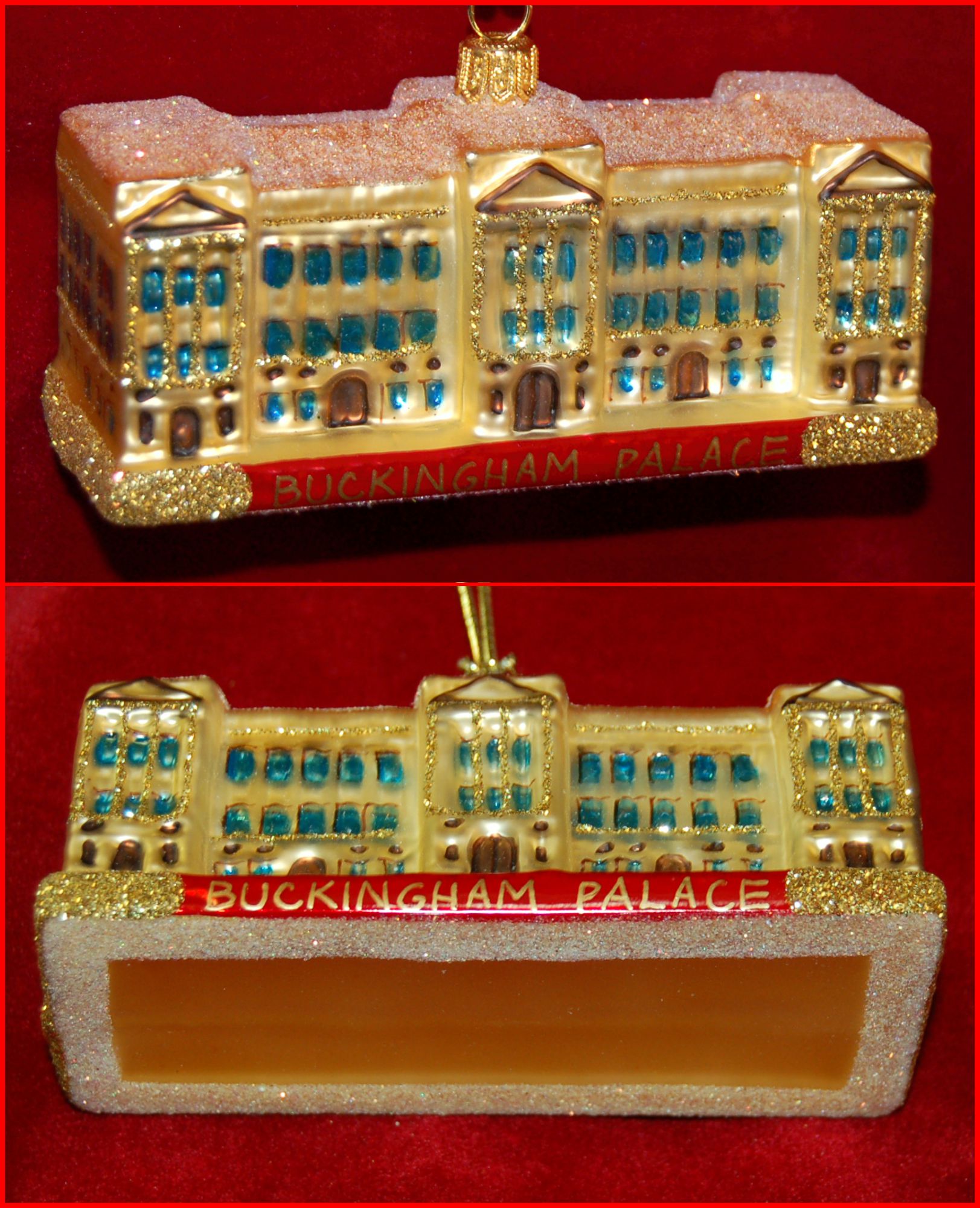 Buckingham Palace Christmas Ornament Polish Glass Personalized FREE at PersonalizedOrnamentsMarket.com by Russell Rhodes