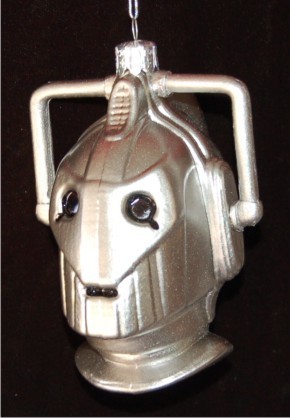 Dr. Who Cyberman Glass Christmas Ornament Personalized FREE at PersonalizedOrnamentsMarket.com by Russell Rhodes