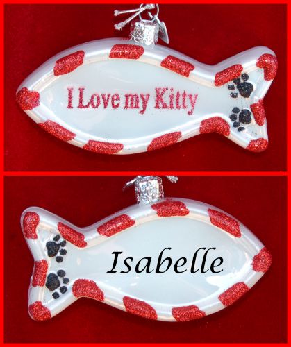 Cat Christmas Ornament Personalized by RussellRhodes.com