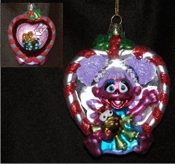 Abby's Candy Cane Swing Glass Christmas Ornament Personalized FREE at PersonalizedOrnamentsMarket.com by Russell Rhodes