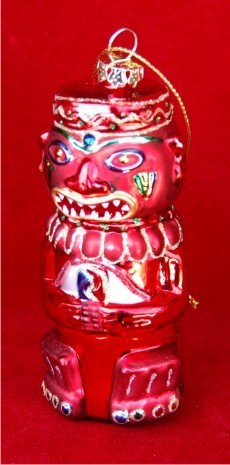 Tiki God Christmas Ornament Personalized FREE at PersonalizedOrnamentsMarket.com by Russell Rhodes