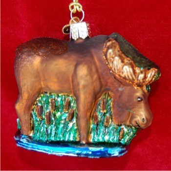 Moose Christmas Ornament Pacific Northwest Personalized FREE at PersonalizedOrnamentsMarket.com by Russell Rhodes