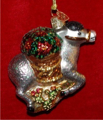 Burro Glass Christmas Ornament Personalized FREE at PersonalizedOrnamentsMarket.com by Russell Rhodes