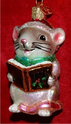 Caroling Mouse (asst) Christmas Ornament Personalized FREE at PersonalizedOrnamentsMarket.com by Russell Rhodes