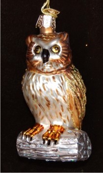 Wise Old Owl Christmas Ornament Personalized FREE at PersonalizedOrnamentsMarket.com by Russell Rhodes