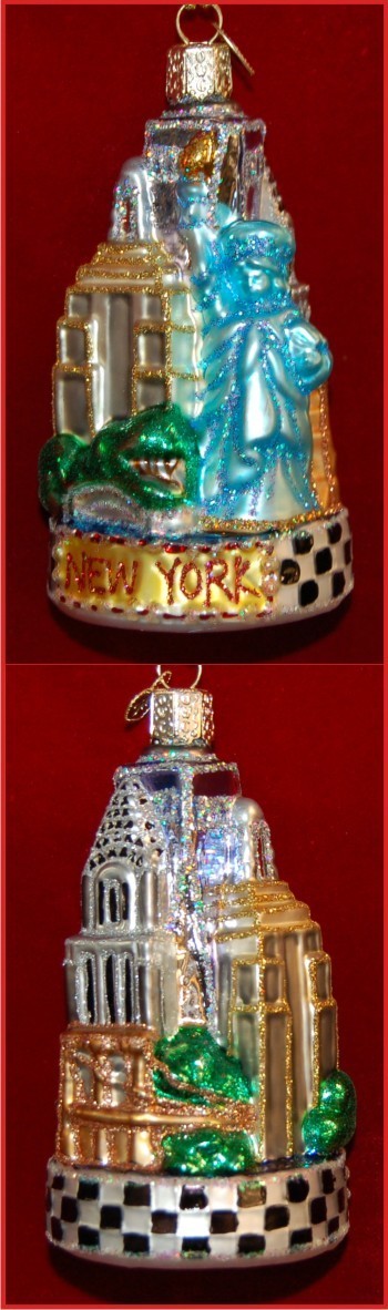 New York City Christmas Ornament Personalized FREE at PersonalizedOrnamentsMarket.com by Russell Rhodes