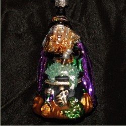 Boil Boil Toil & Trouble Witch 'N Cauldron Glass Christmas Ornament Personalized FREE at PersonalizedOrnamentsMarket.com by Russell Rhodes