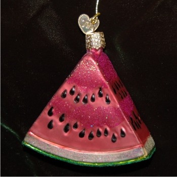 Watermelon Glass Christmas Ornament Personalized FREE at PersonalizedOrnamentsMarket.com by Russell Rhodes