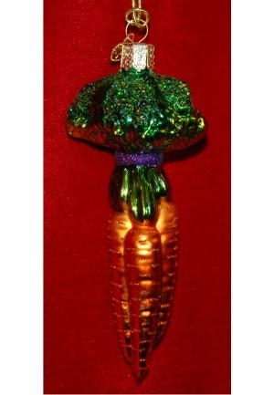 Carrots Glass Christmas Ornament Personalized FREE at PersonalizedOrnamentsMarket.com by Russell Rhodes