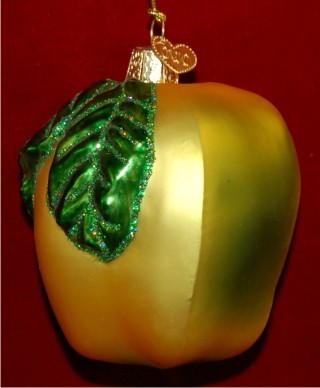 Tart 'n Tangy Green Apple Christmas Ornament Personalized FREE at PersonalizedOrnamentsMarket.com by Russell Rhodes