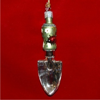 Gardening Trowel Glass Christmas Ornament Personalized FREE at PersonalizedOrnamentsMarket.com by Russell Rhodes