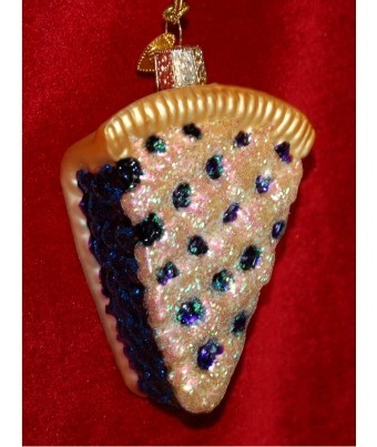 Blueberry Pie Glass Christmas Ornament Personalized FREE at PersonalizedOrnamentsMarket.com by Russell Rhodes