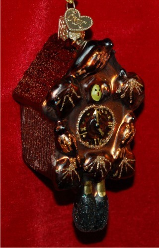 Black Forest Cuckoo Clock Christmas Ornament Personalized FREE at PersonalizedOrnamentsMarket.com by Russell Rhodes