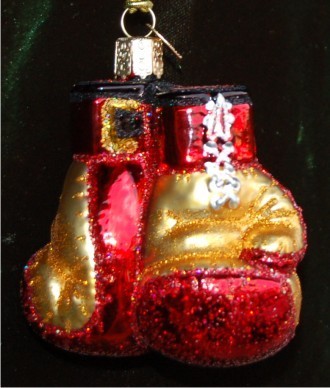 Best Boxing Gloves Christmas Ornament Personalized FREE at PersonalizedOrnamentsMarket.com by Russell Rhodes