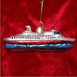 Cruisin' the High Seas Glass Christmas Ornament Personalized FREE at PersonalizedOrnamentsMarket.com by Russell Rhodes