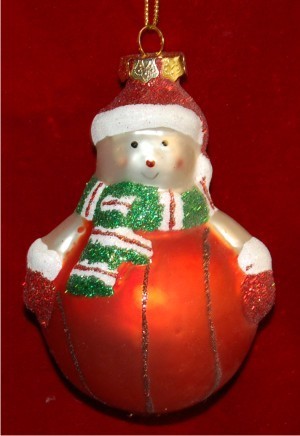 Frosty Fun Basketball Christmas Ornament Personalized FREE at PersonalizedOrnamentsMarket.com by Russell Rhodes