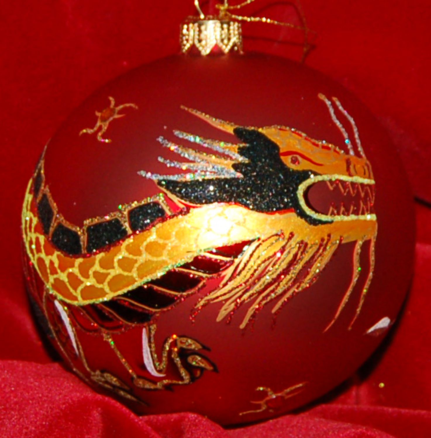 Chinese Christmas Ornament Enter the Dragon Personalized FREE at PersonalizedOrnamentsMarket.com by Russell Rhodes