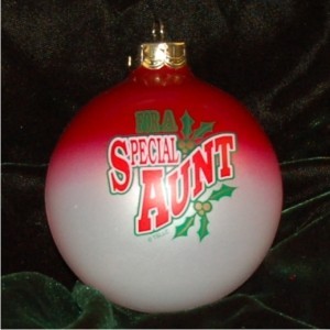 Special Aunt Christmas Ornament Personalized FREE at PersonalizedOrnamentsMarket.com by Russell Rhodes