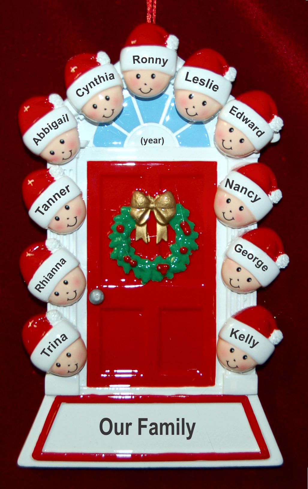 Family of 11 Christmas Ornament Personalized FREE at PersonalizedOrnamentsMarket.com by Russell Rhodes