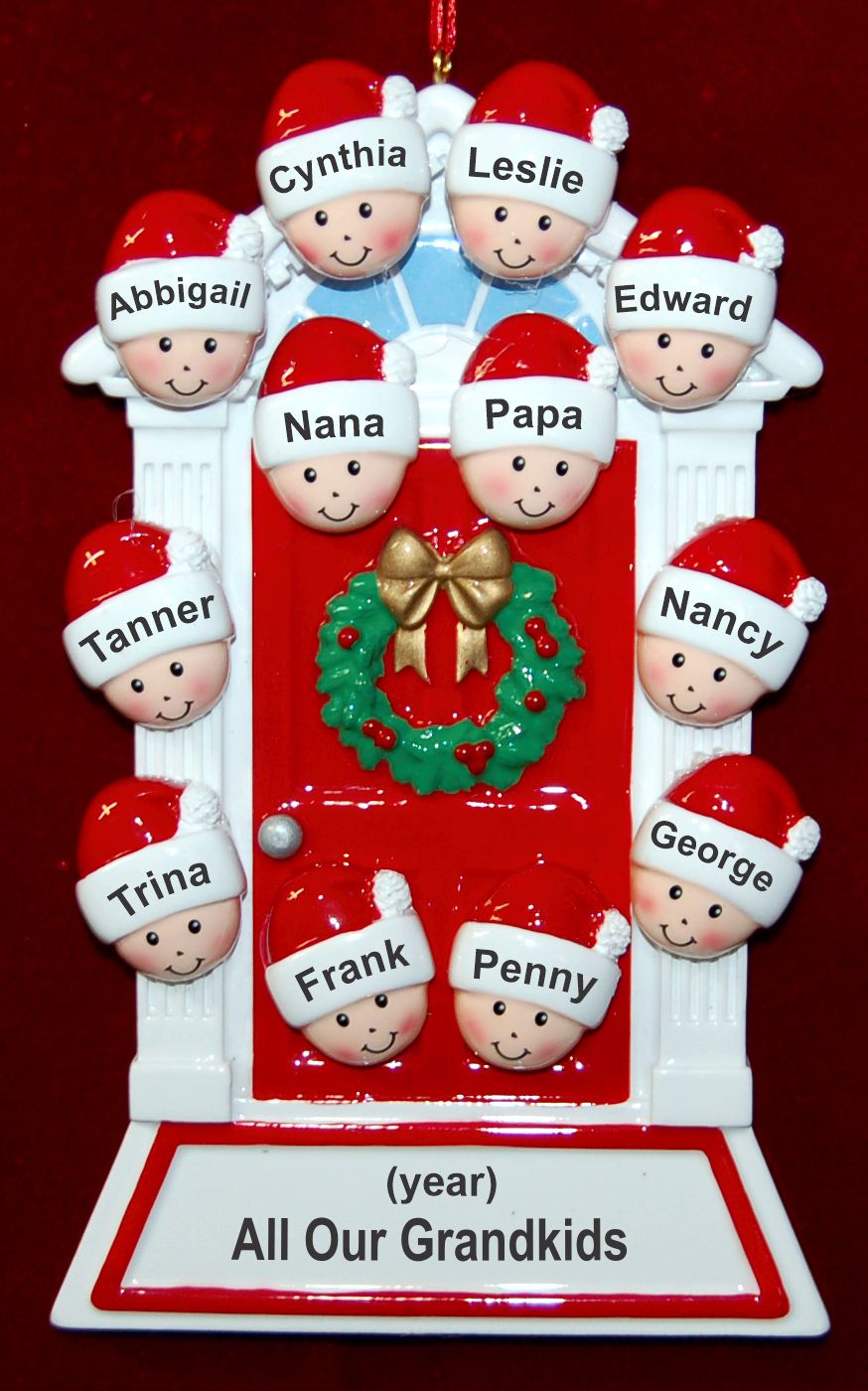 Grandparents Christmas Ornament for 12 Personalized FREE at PersonalizedOrnamentsMarket.com by Russell Rhodes