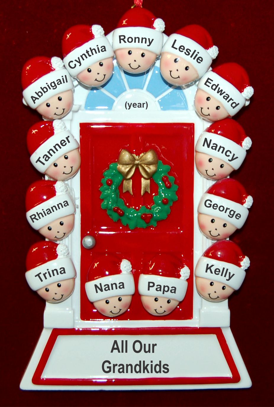 Grandparents Christmas Ornament for 13 Personalized FREE at PersonalizedOrnamentsMarket.com by Russell Rhodes