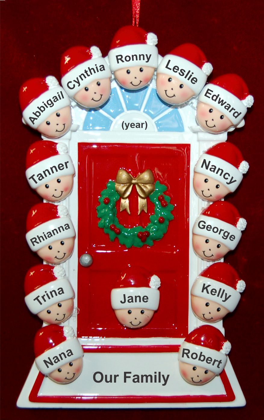 Family Christmas Ornament for 14 Personalized FREE at PersonalizedOrnamentsMarket.com by Russell Rhodes