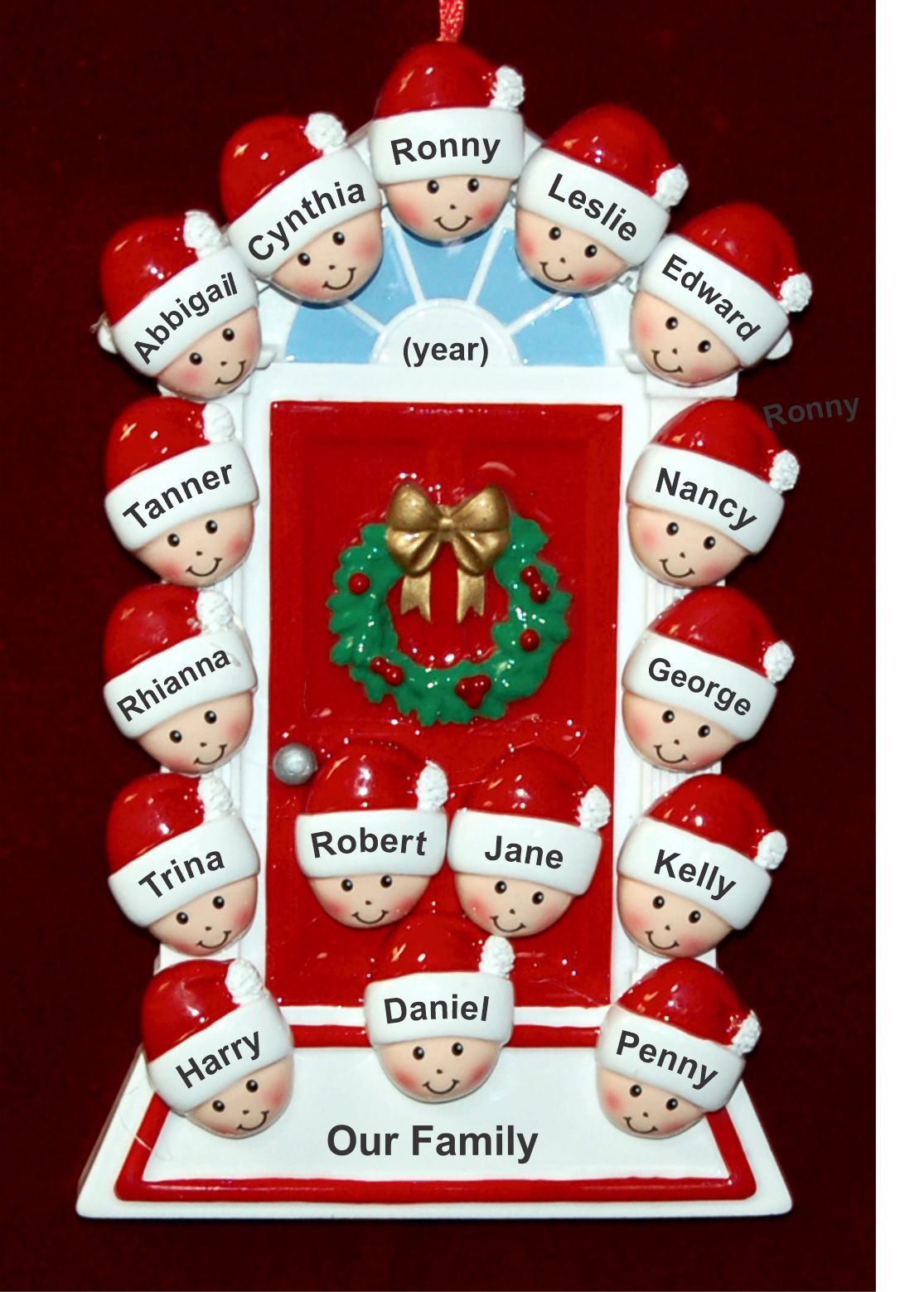 Family Christmas Ornament for 16 Personalized FREE at PersonalizedOrnamentsMarket.com by Russell Rhodes