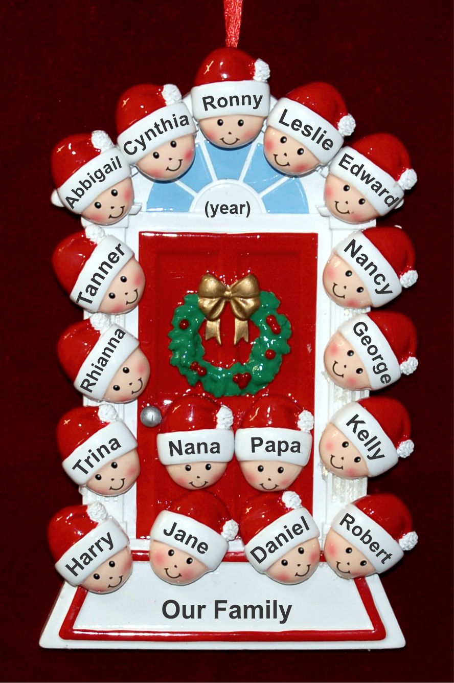Family Christmas Ornament for 17 Personalized FREE at PersonalizedOrnamentsMarket.com by Russell Rhodes