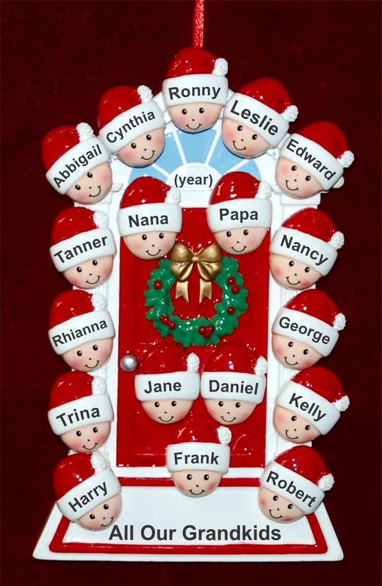 Grandparents Christmas Ornament for 18 Personalized FREE at PersonalizedOrnamentsMarket.com by Russell Rhodes