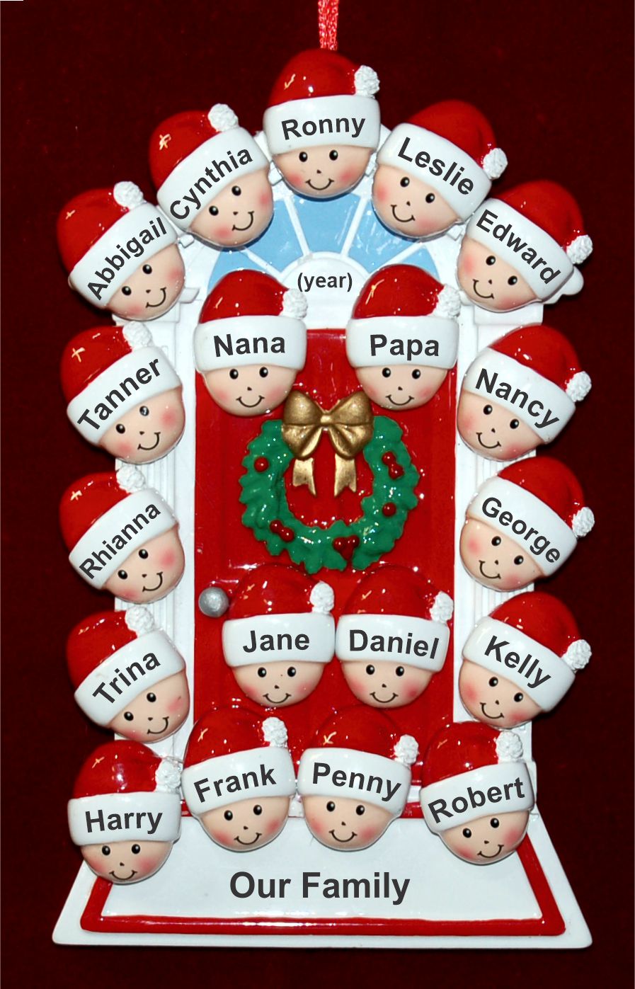 Family Christmas Ornament for 19 Personalized FREE at PersonalizedOrnamentsMarket.com by Russell Rhodes