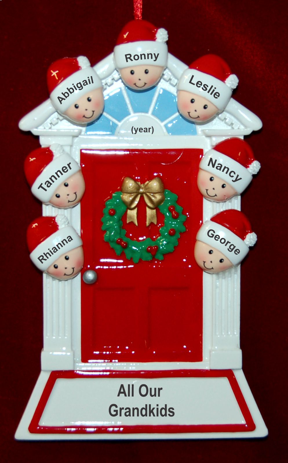 Family of 7 Christmas Ornament for 7 Personalized FREE at PersonalizedOrnamentsMarket.com by Russell Rhodes