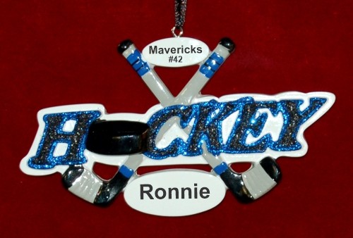 Hockey Christmas Ornament A Pro on Ice Personalized by RussellRhodes.com