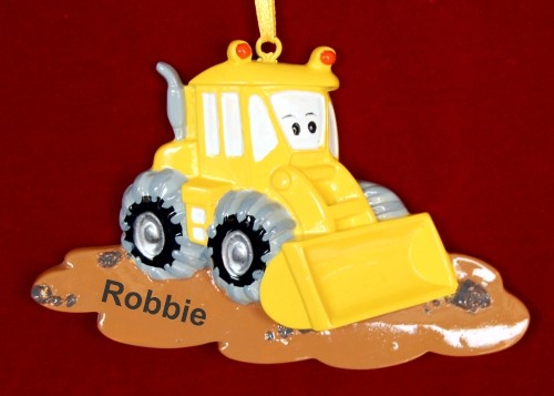 Bulldozer Christmas Ornament Personalized by RussellRhodes.com