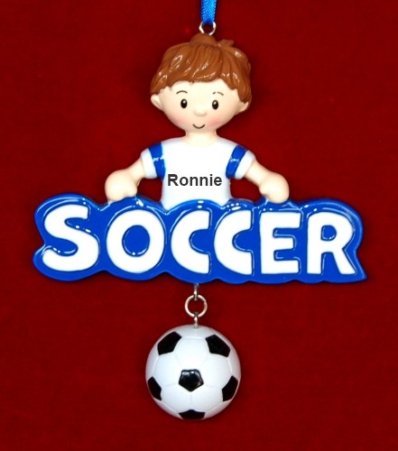 Soccer Christmas Ornament for talented Male Personalized by RussellRhodes.com