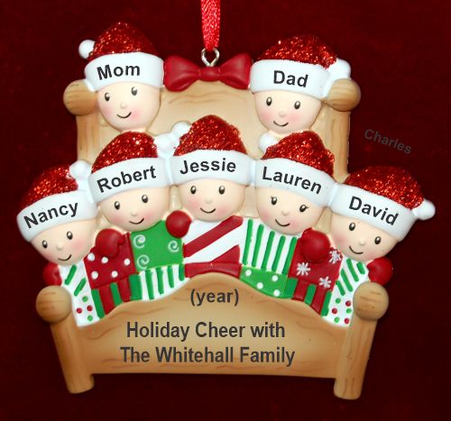 Family Christmas Ornament 4-Poster Fun for 7 Personalized by RussellRhodes.com