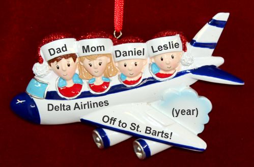 Travel Christmas Ornament Just the 2 Kids Personalized by RussellRhodes.com